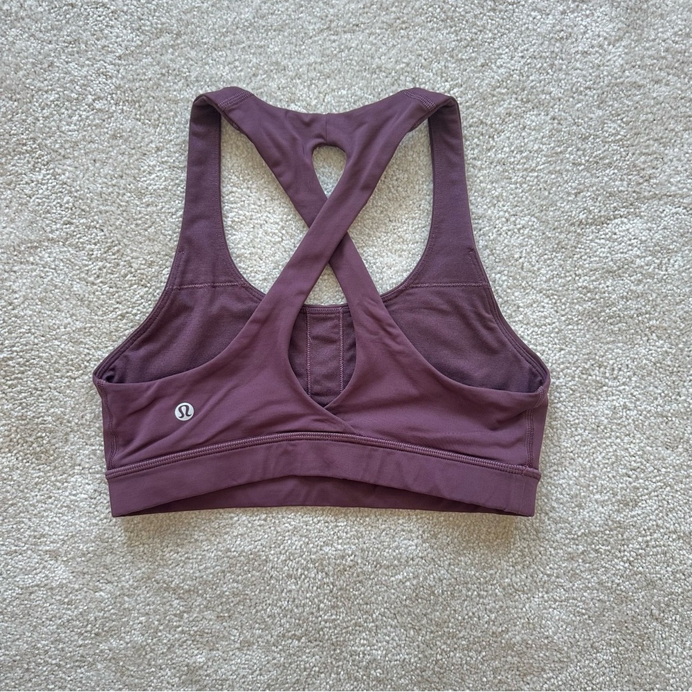 Lululemon Time To Sweat Bra, Arctic Plum, size 6
